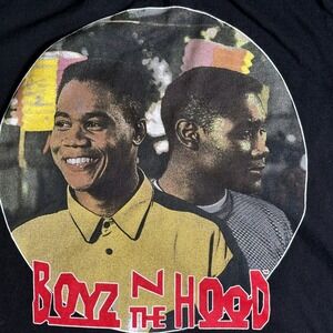 Boyz n the Hood Movie Graphic T Shirt Black Short Sleeve Crew Neck Sz Small